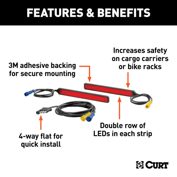 Curt Auxiliary LED Indicator Cargo Lights