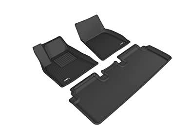 3D MAXpider 2012-2014 Tesla Model S Kagu 1st Row Floormat - Black