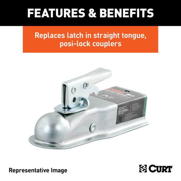 Curt Replacement 1-7/8in Posi-Lock Coupler Latch for Straight-Tongue Couplers