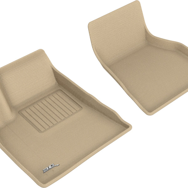 3D MAXpider 2015-2020 Tesla Model S Kagu 1st Row Floormat - Tan