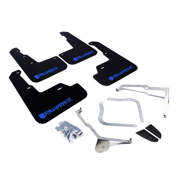 Rally Armor 15+ Subaru WRX & STi Sedan Only UR Black Mud Flap w/ Blue Logo and Altered Font