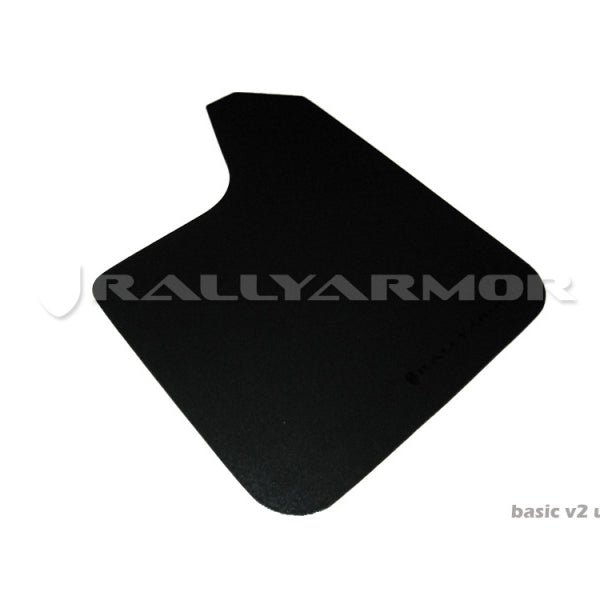 Rally Armor Universal fitment (no hardware) Basic Black Mud Flap w/ Black Logo